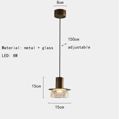 Candelora | Moderne glazen hanglamp met crackle-effect