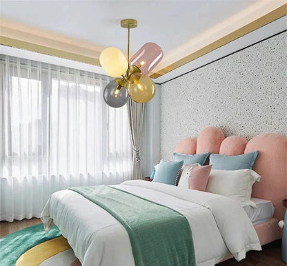 Antheia – Luxe hanglamp van gekleurd glas met artistiek ontwerp