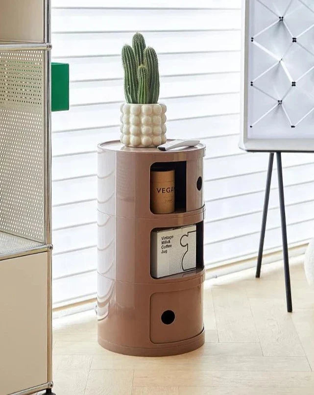 Cavo Modul | Ronde bijzettafel met opbergruimte in Componibili-stijl