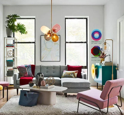 Antheia – Luxe hanglamp van gekleurd glas met artistiek ontwerp