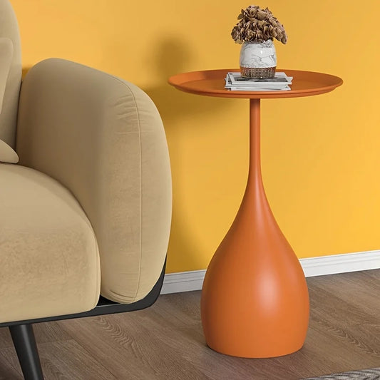 Bijzettafel Rond Mobiel | Licht Luxe Mini Design | Compact & Verplaatsbaar | Ideaal voor Bank of Bed