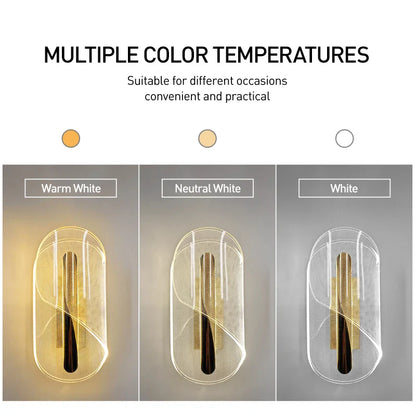 Lirien Alva | LED-wandlamp van acryl in Scandinavische stijl voor slaapkamer en woonruimte