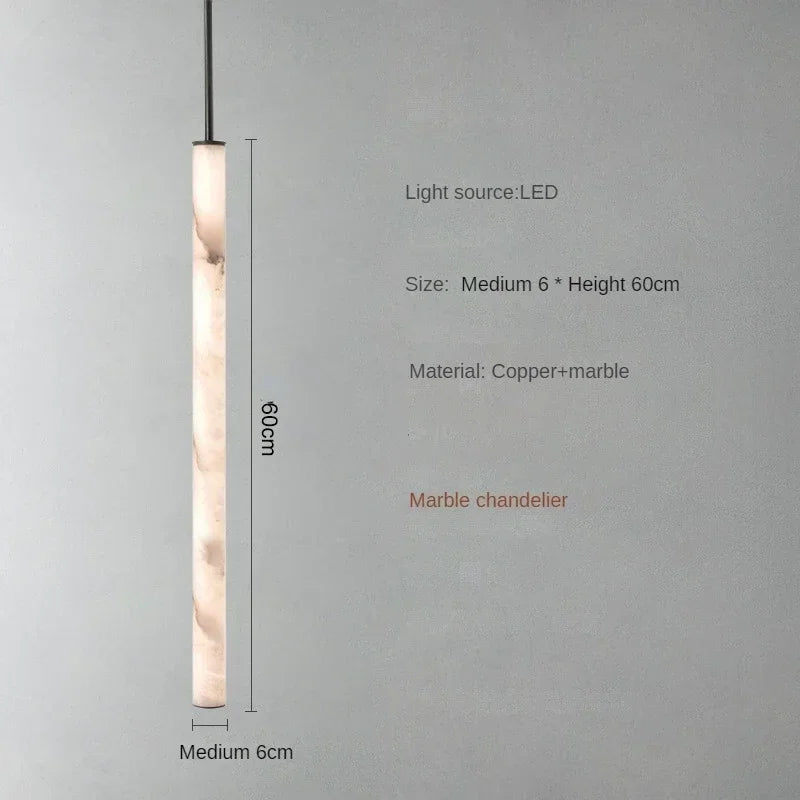 Lunvero Minara | LED-hanglamp van marmer en koper voor stijlvolle woonruimtes