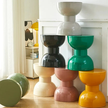 Bijzettafel Boogvormig | Laag & Compact Design | Uniek Accent voor Hal of Woonkamer | Lichtgewicht Kunststof