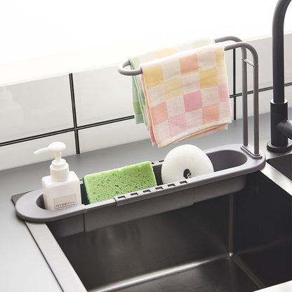 SmartHome SinkTidy Organizer | Ruimtebesparende Gootsteenhouder voor Sponzen & Doeken | Hygiënisch & Modern Design
