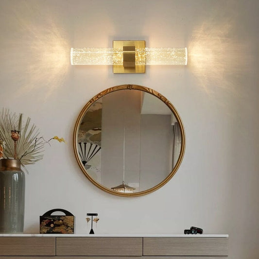 Moderne LED-bad-wandleuchte – elegant design met blaasglas en IP44-bescherming