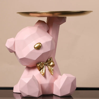 Klintur Bloc | Geometrische beer van hars als sleutelhouder & decoratief figuur voor de entree