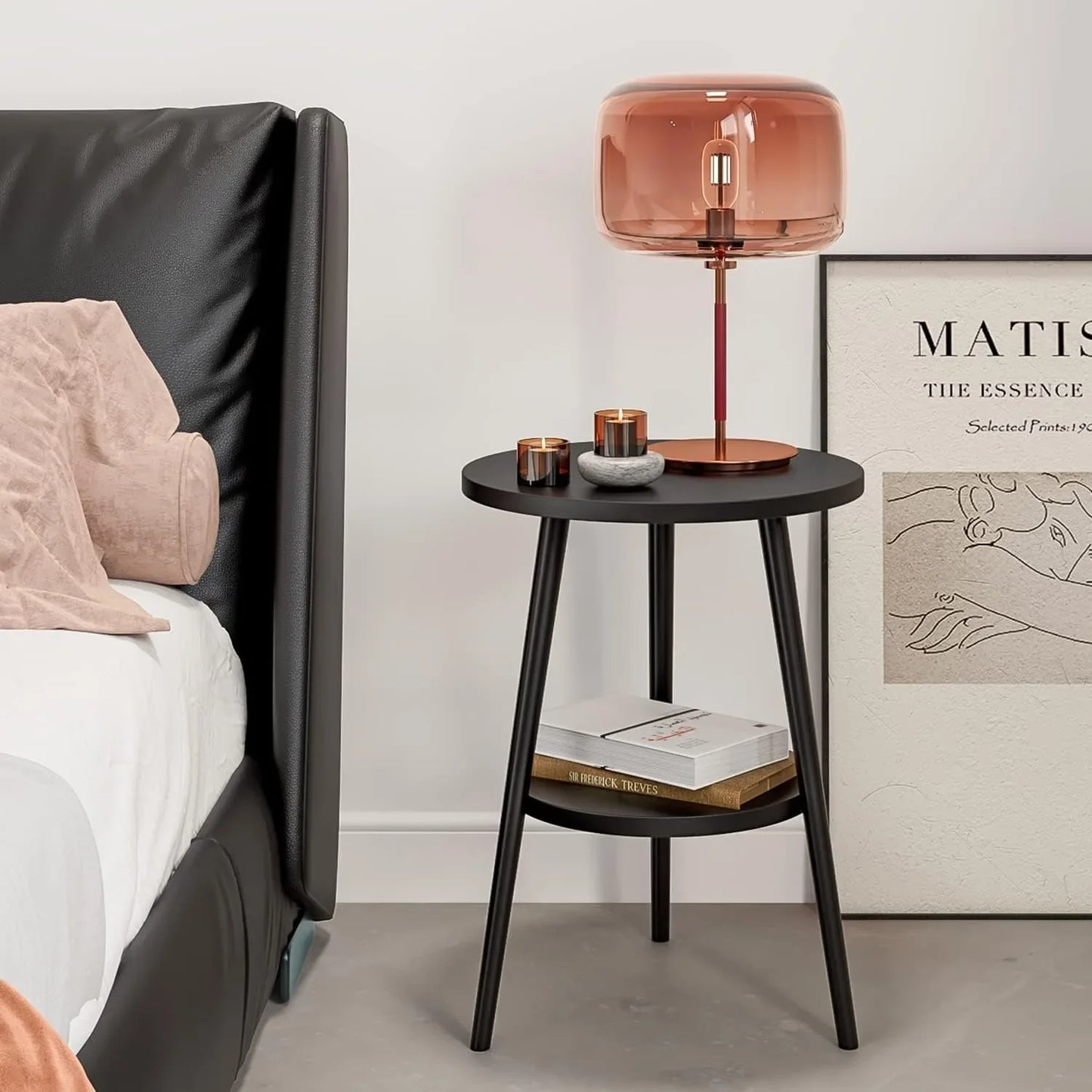 Cirenya Bijzettafel | Ronde Tweelaagse Vorm | Modern & Stabiel | Hout/Metaal