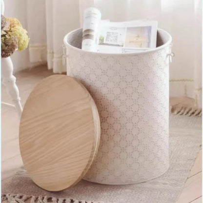 Bijzettafel ijzer | Ruimtebesparend Design | Opbergbak | Stijlvol Frans Accent