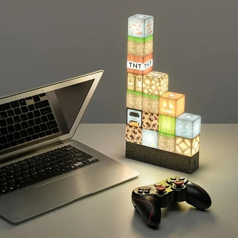 Brikkor Glow | LED-tafellamp in pixel-art ontwerp