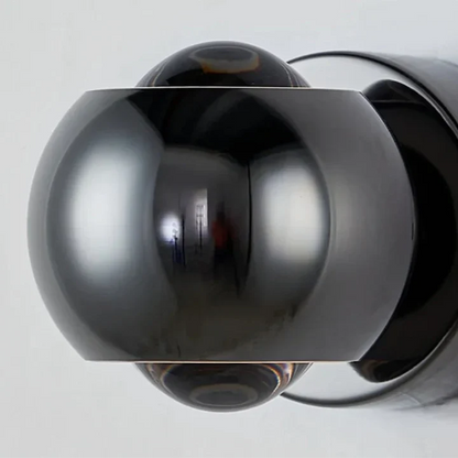 Orbis LED-wandlamp – draaibare bolvormige lamp in zwart met 360° lichtuitlijning