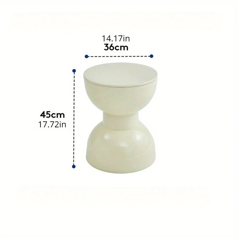 Bijzettafel Boogvormig | Laag & Compact Design | Uniek Accent voor Hal of Woonkamer | Lichtgewicht Kunststof