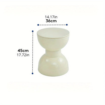 Bijzettafel Boogvormig | Laag & Compact Design | Uniek Accent voor Hal of Woonkamer | Lichtgewicht Kunststof