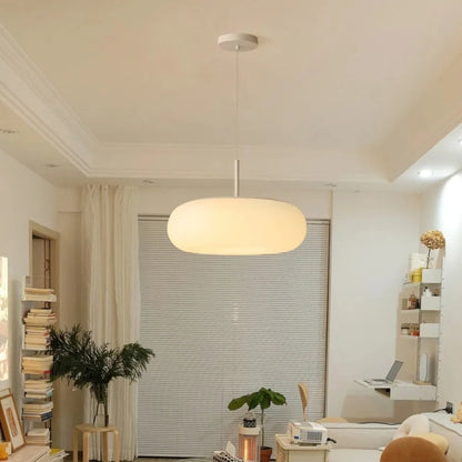 Nyxora | Moderne hanglamp in crème in minimalistische kroonluchterstijl met warm LED-licht