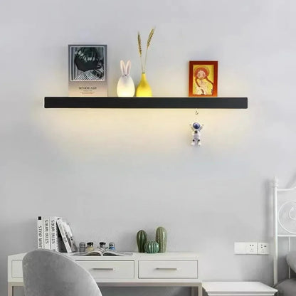 Luntheris – Moderne LED-wandlamp met plank voor slaapkamer & woonkamer