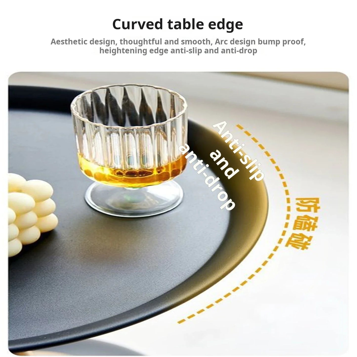 Bijzettafel Ronde Metaal | Italiaans Luxe Design | Compact & Verfijnd | Smalle Taille