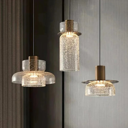 Candelora | Moderne glazen hanglamp met crackle-effect