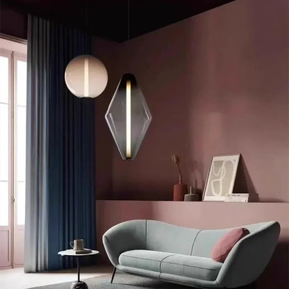 Pyrrhos | Scandinavische glazen hanglamp voor slaapkamer en eetkamer