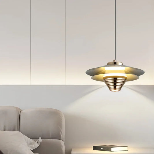 AeroGlow | Aluminium LED hanglamp | Moderne plafondlamp met kleuraccenten & warmwit licht
