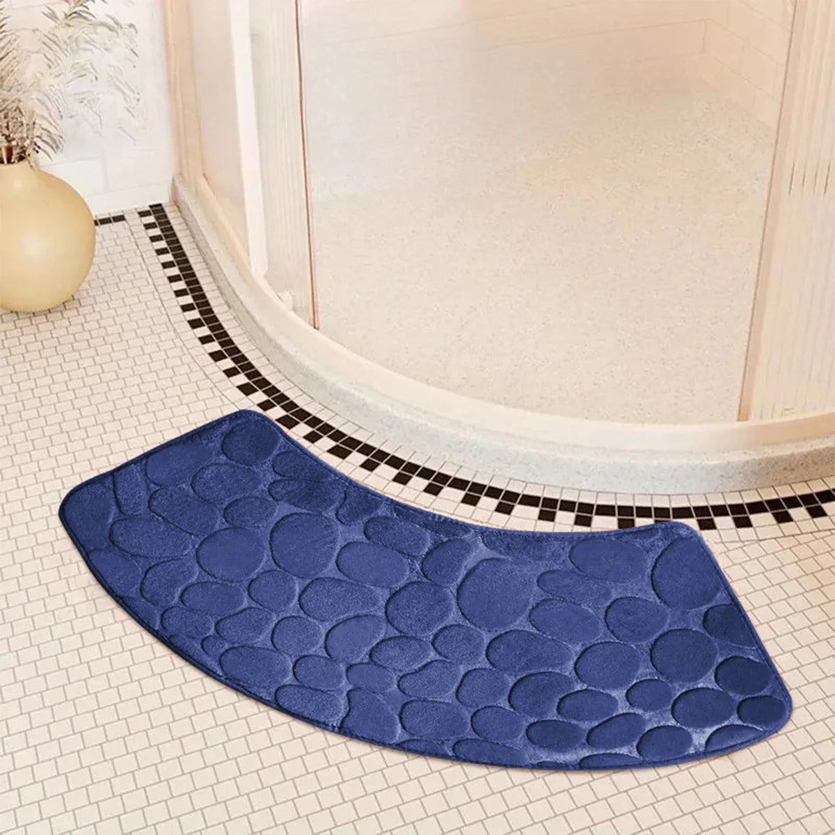 Verina - Gebogen Verdikte Antislip Badmat voor Douche en Toiletvloer