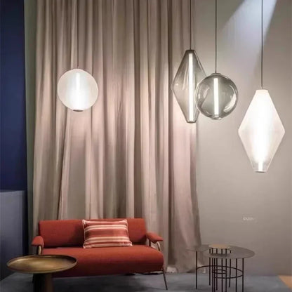 Pyrrhos | Scandinavische glazen hanglamp voor slaapkamer en eetkamer