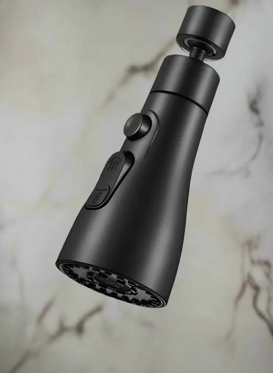 Norvion Arc | Uittrekbare keukenkraan in zwart met 360° draaibare en waterbesparende functie