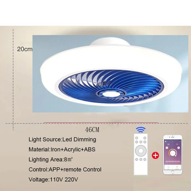 Aeralis Fold | Intelligente plafondventilator met licht & intrekbare bladen – stil & afstandsbedienbaar