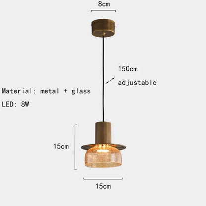 Candelora | Moderne glazen hanglamp met crackle-effect