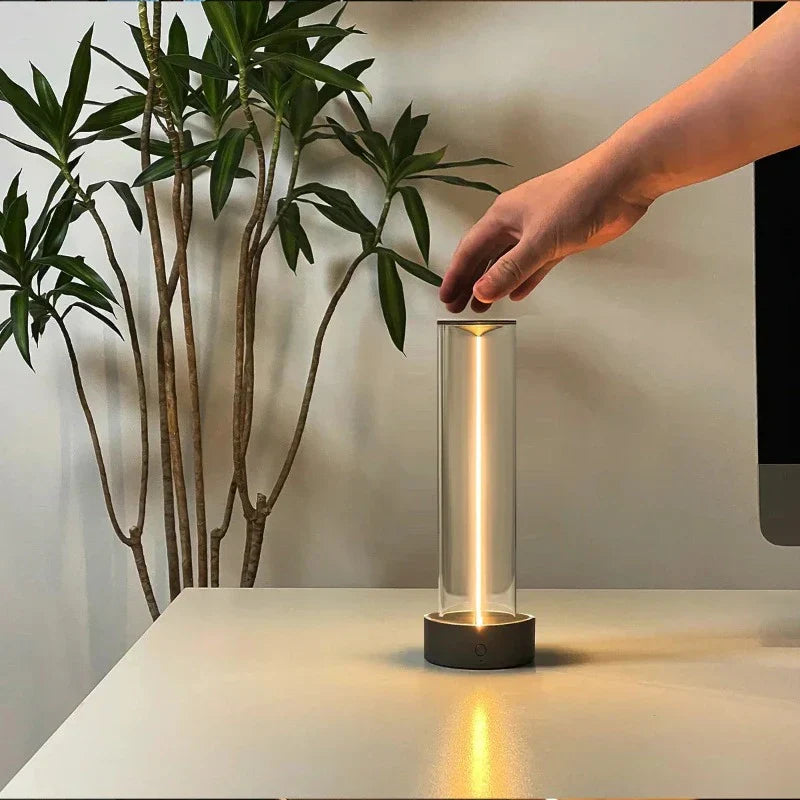 SleekTouch | Dimmbare Touch-tafellamp | Minimalistisch aluminiumontwerp met 3 helderheidsniveaus