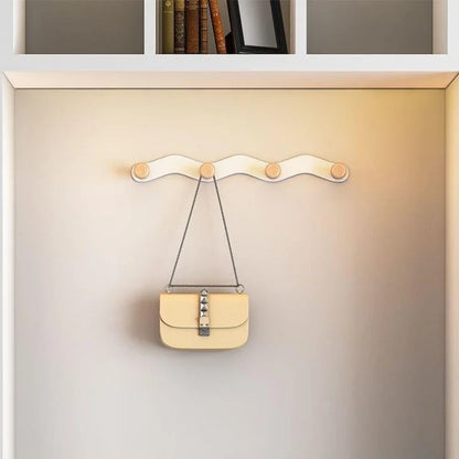 Wandgarderobe met creatieve golfhaak – boorvrije montage