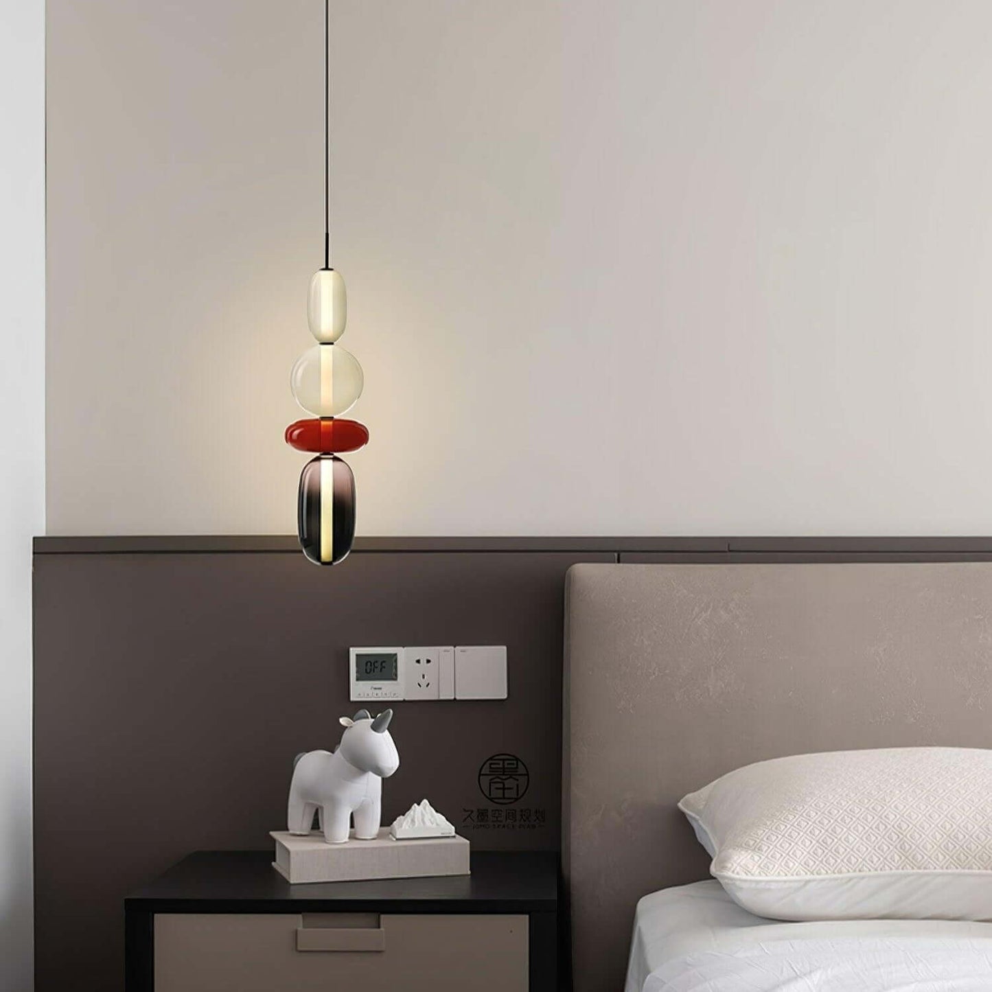 Elegante design hanglamp – moderne gekleurde glas