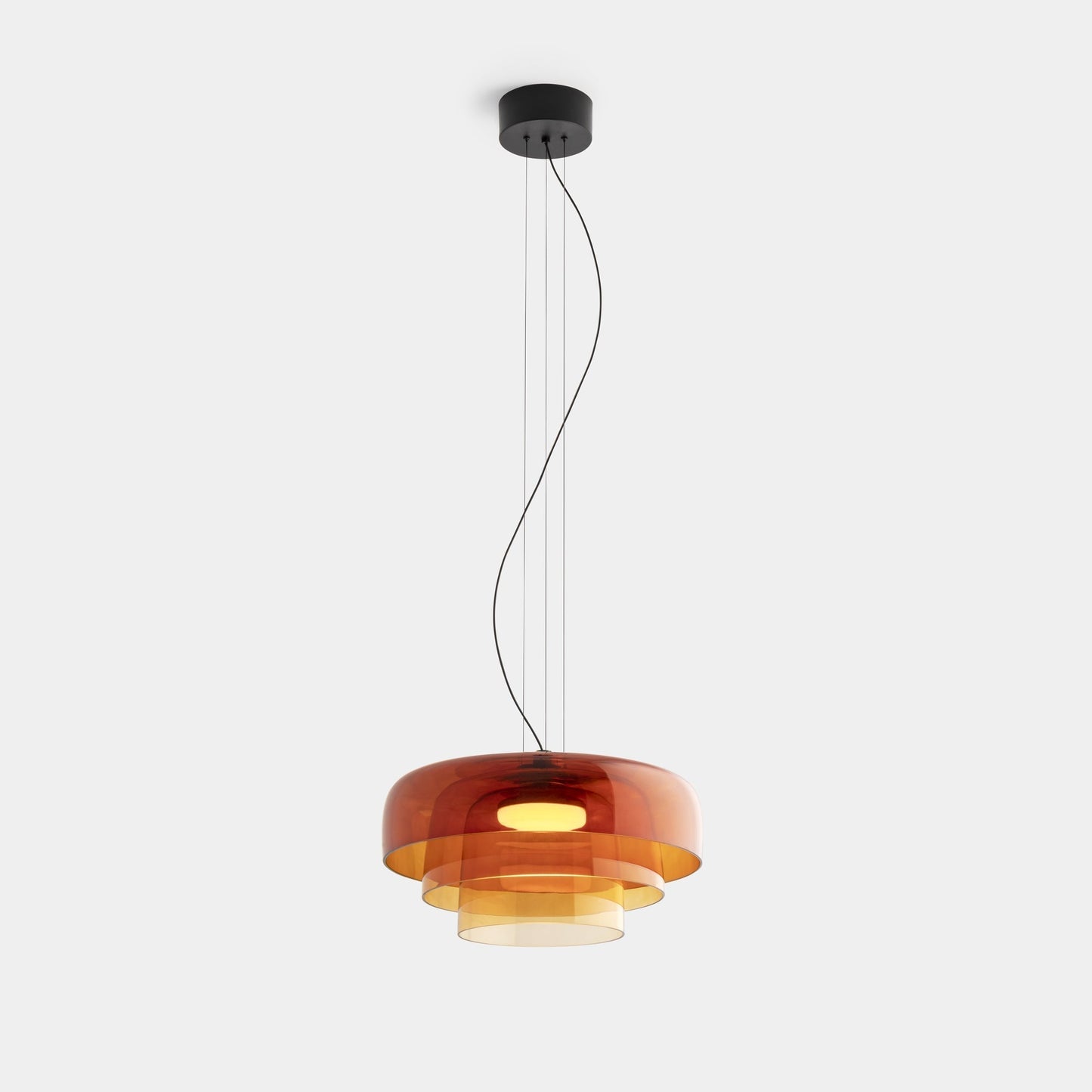 Veylum | Scandinavische glazen hanglamp met opalen kap