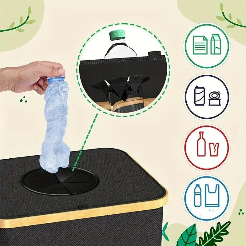 FoldaBag | Opvouwbare 2-in-1 tas voor het opbergen van plastic en statiegeldflessen