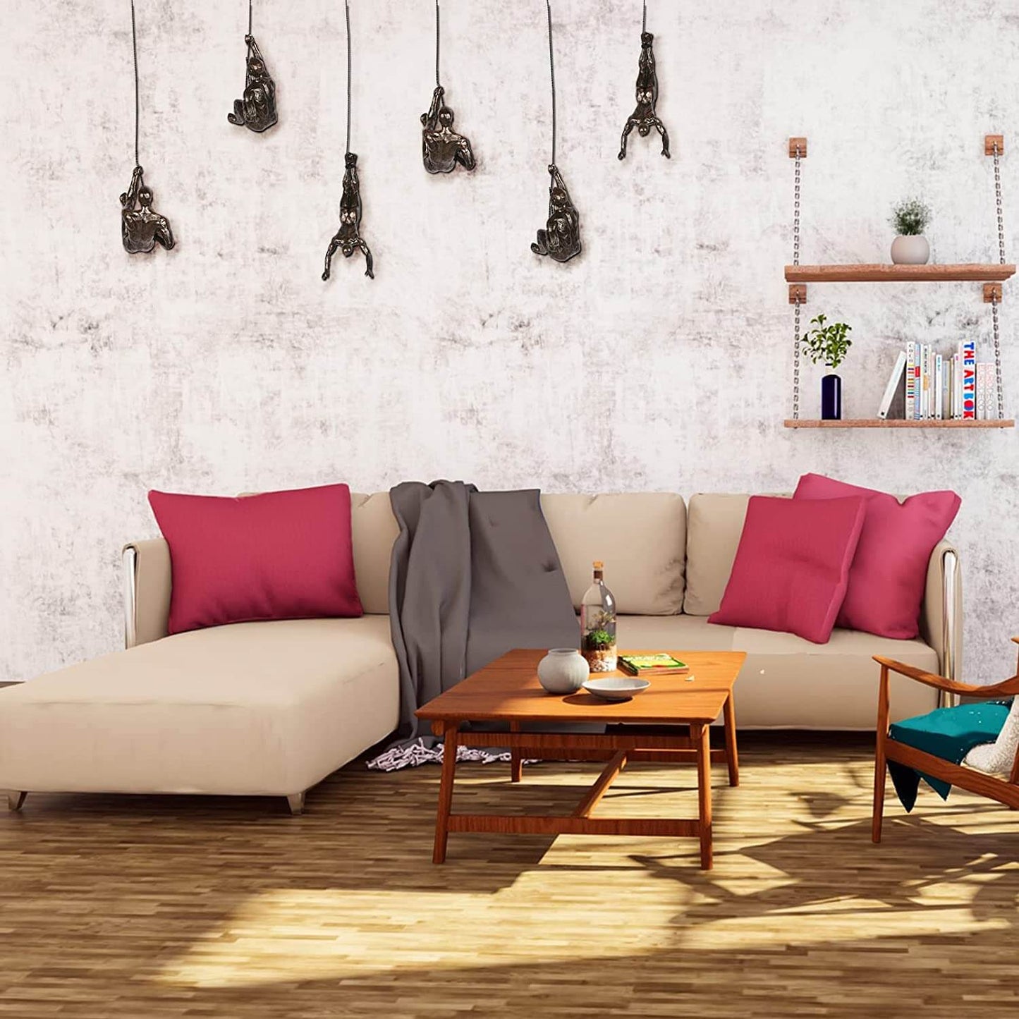 ArtiClimb wandfiguur | klimmende sculptuur van kunsthars