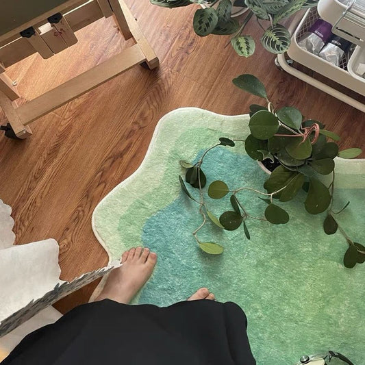 LunaWeave | Trendy ombre-tapijt zacht & pluizig | Modern kleurverloop-tapijt voor woonkamer & slaapkamer