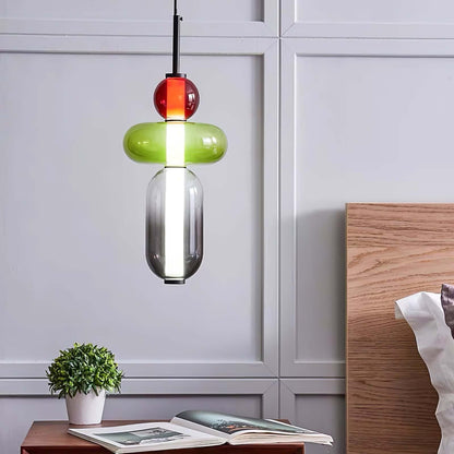Elegante design hanglamp – moderne gekleurde glas