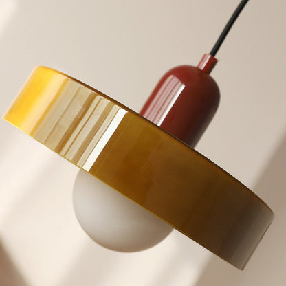 Lunari Halo | Hanglamp van gekleurd glas in Bauhaus-stijl