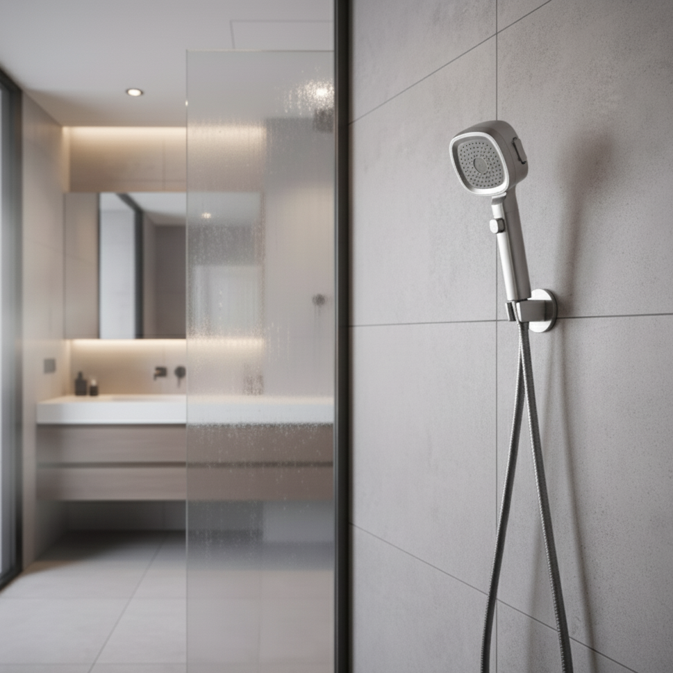 HydraFlow hogedruk douchekop – 3 straalsoorten, waterbesparend & robuust ABS-materiaal