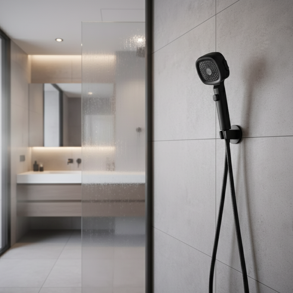 HydraFlow hogedruk douchekop – 3 straalsoorten, waterbesparend & robuust ABS-materiaal