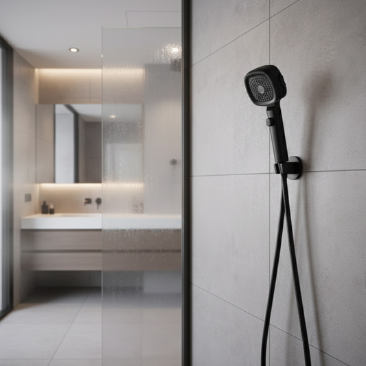 HydraFlow hogedruk douchekop – 3 straalsoorten, waterbesparend & robuust ABS-materiaal