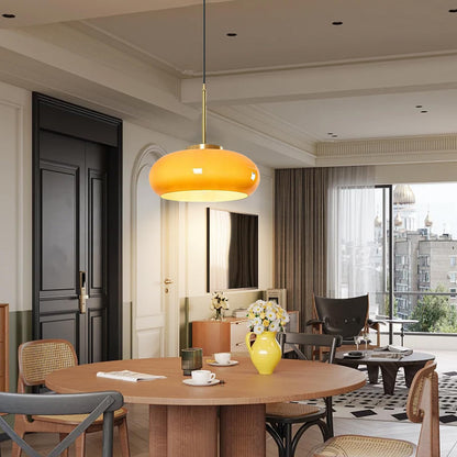 Haelion | glazen hanglamp in broodvorm met E27-fitting