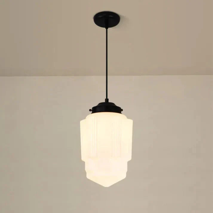 Lunara | Geometrische melkglas hanglamp in wit