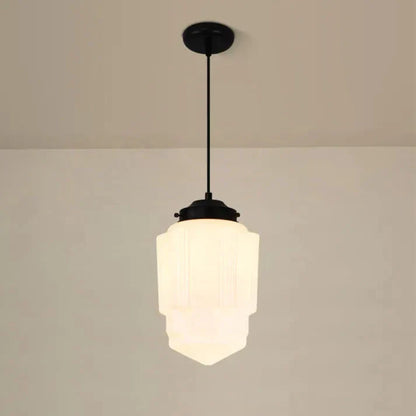 Lunara | Geometrische melkglas hanglamp in wit