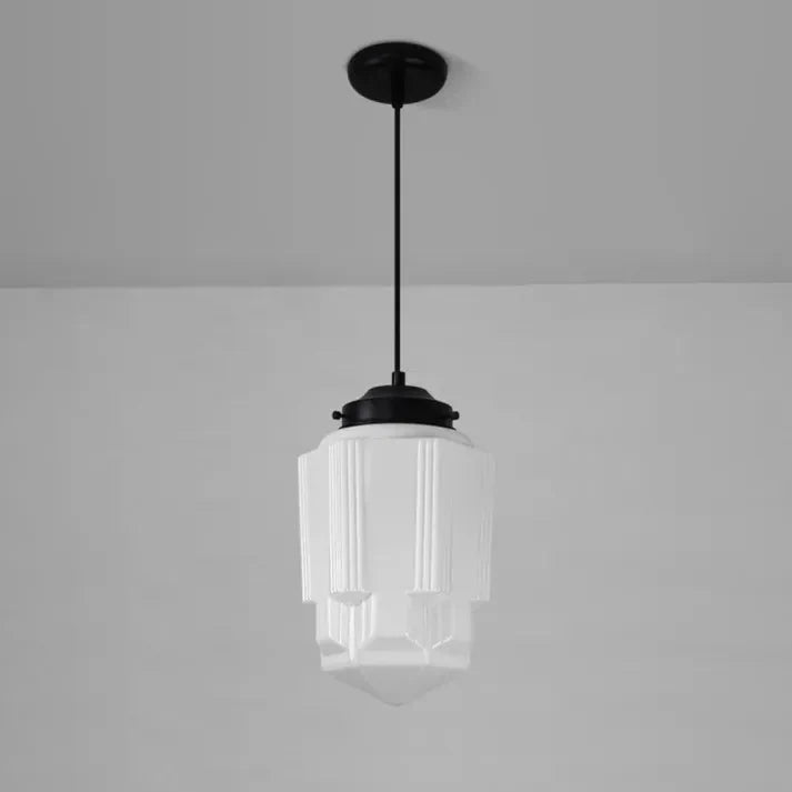 Lunara | Geometrische melkglas hanglamp in wit