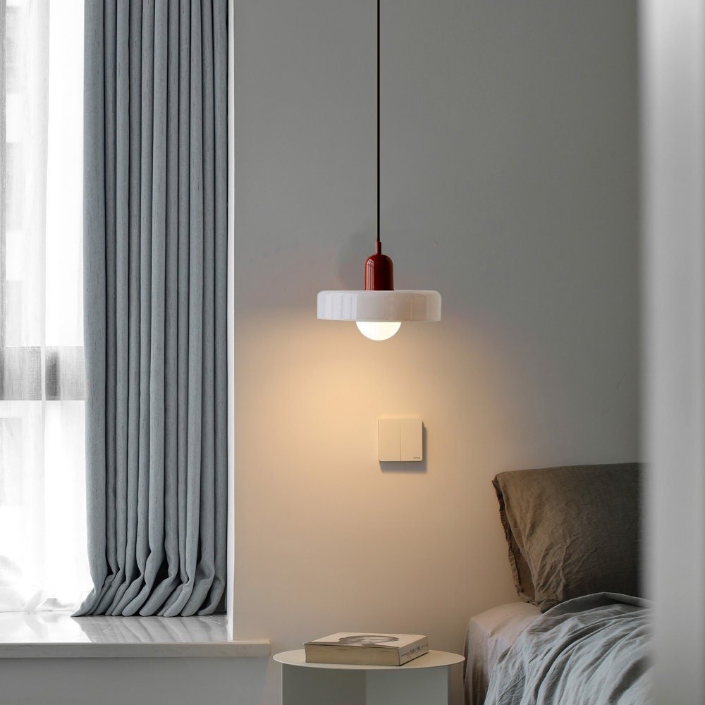 Lunari Halo | Hanglamp van gekleurd glas in Bauhaus-stijl