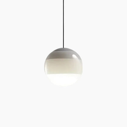 Moderne LED-pendellamp, dimbaar – geborsteld nikkel, E27, glas-steen ontwerp