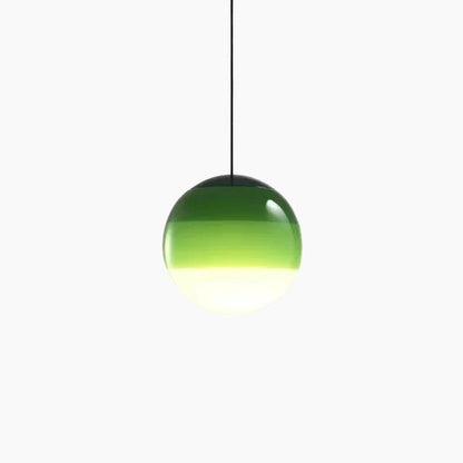 Moderne LED-pendellamp, dimbaar – geborsteld nikkel, E27, glas-steen ontwerp