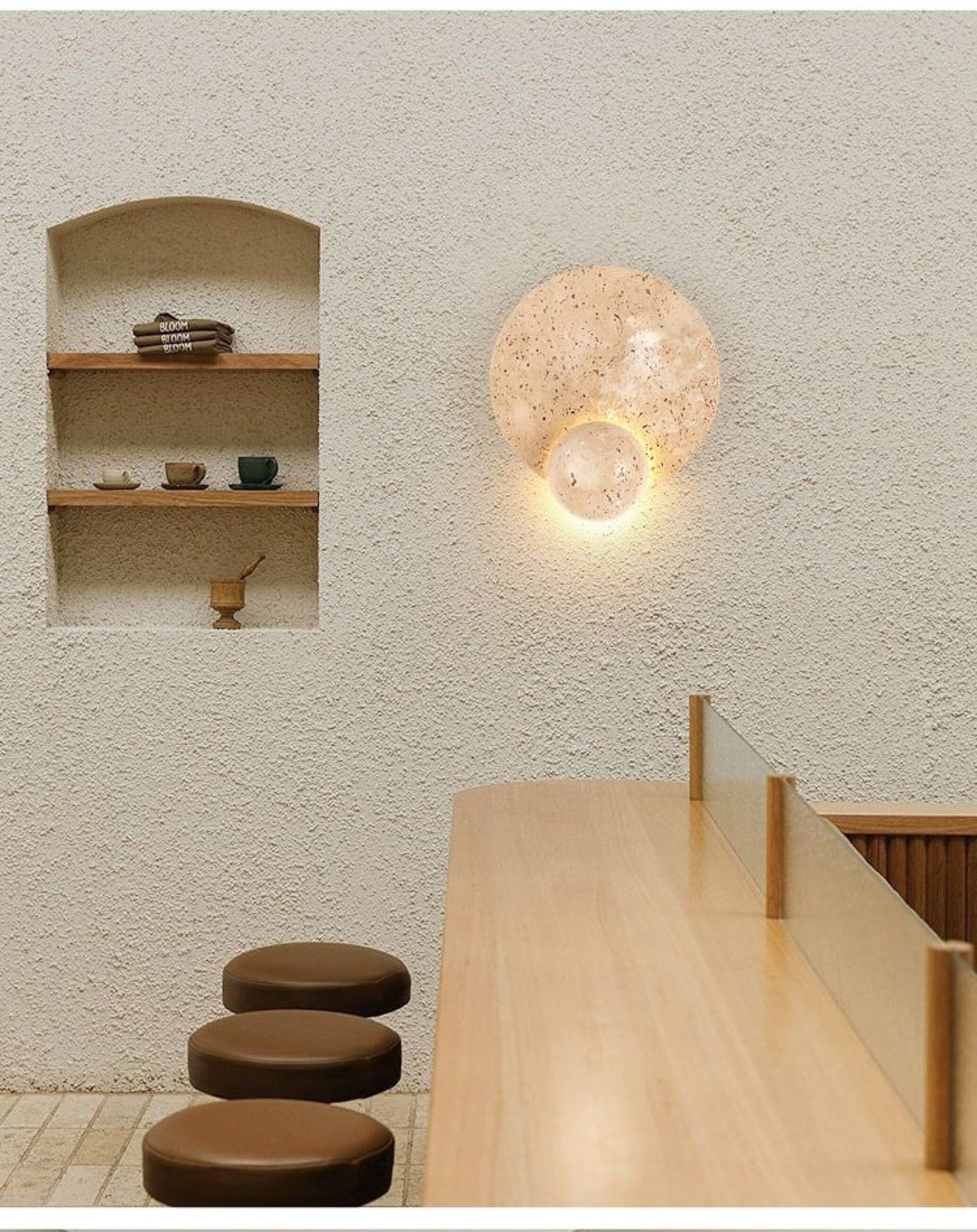 Krae | Minimalistische Wabi Sabi LED-wandlamp