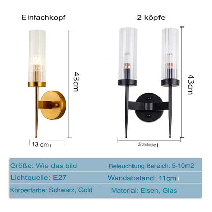 Glas-wandlamp – elegante wandlamp met bolglas voor modern wonen