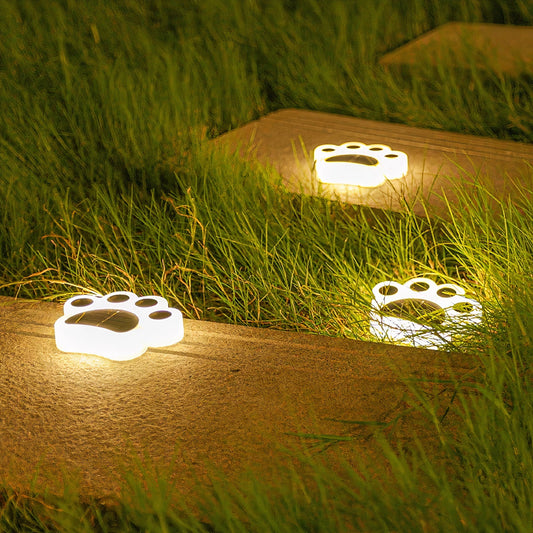 Solvi Paw | Solarbetriebene LED-tuinlampen in pootvorm met grondpin